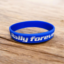 RALLY FOREVER szilikon gyerek karkötő, királykék
